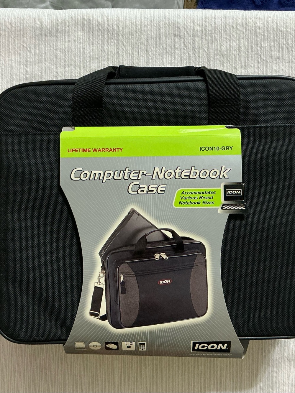 NEW - ICON Black Computer-Notebook Case - Picture 3 of 8